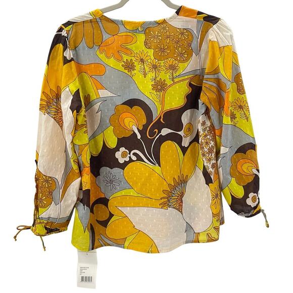 NWT Antik Batik S / 38 Bahia Blouse Top Long Sleeve Yellow *read description - Picture 16 of 16